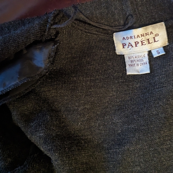 Adrianne Pappel vintage wool sweater dark grey. - Picture 3 of 13